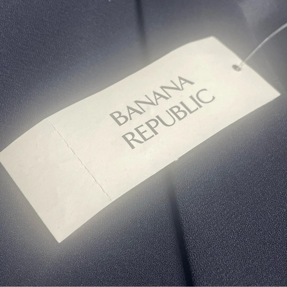 Banana Republic Open-Front Draped Jacket True Navy Blazer Size 12. NEW. Workwear